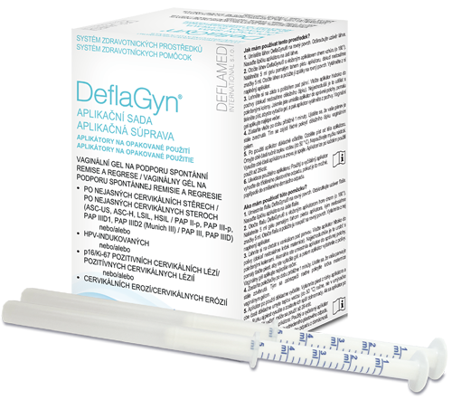 DeflaGyn, vaginálny gél na podporu remisie po nejasnom stere z krčku maternice, s aplikátormi